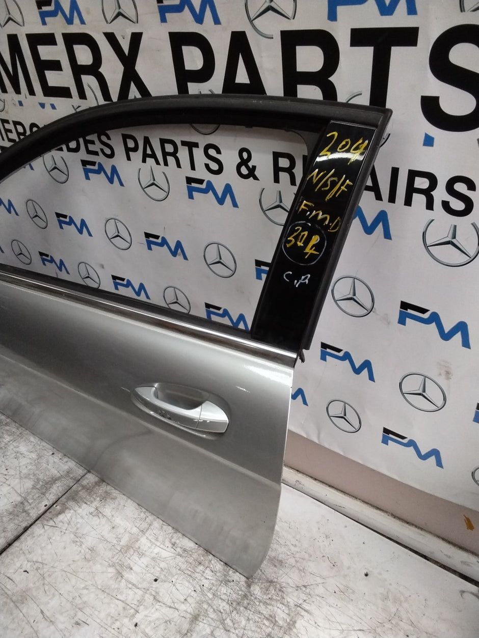 MERCEDES C-CLASS W204  PASSENGER FRONT DOOR NSF SILVER 2008-2014 FMD304
