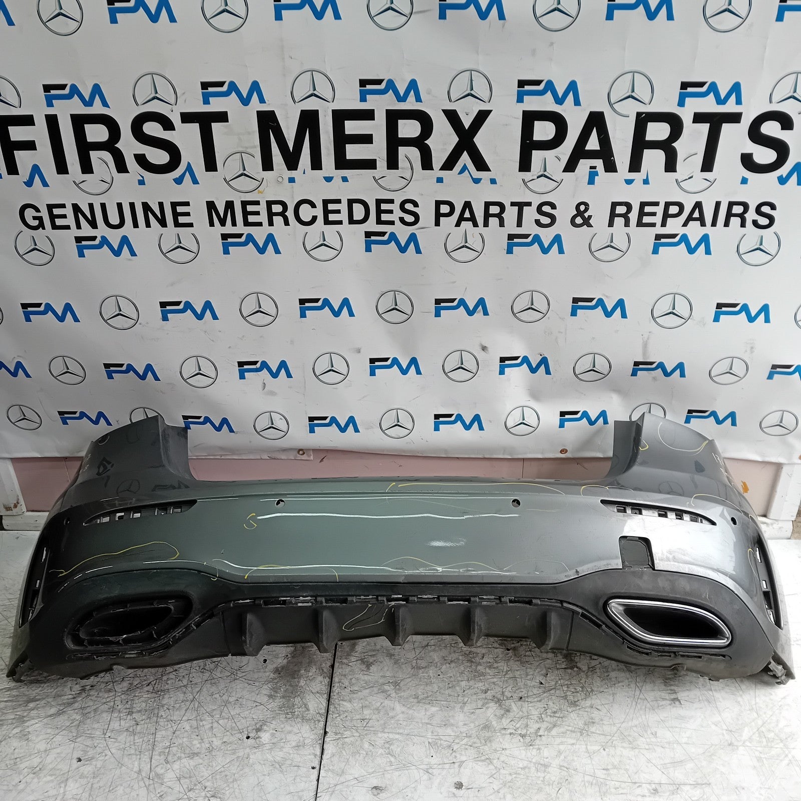 MERCEDES BENZ  A-CLASS W177 REAR BUMPER A1778804801 2018 GREY FMX8