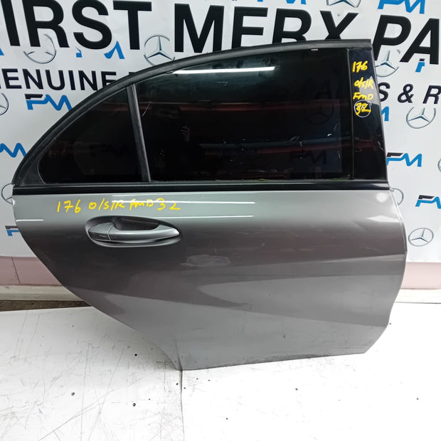 MERCEDES BENZ A-CLASS W176 DRIVER SIDE REAR DOOR O/S/R COMPLETE GREY FMD32