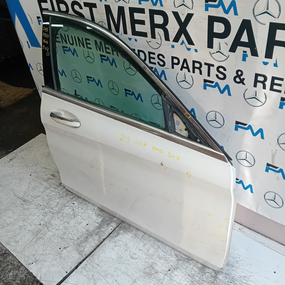 MERCEDES BENZ C-CLASS W205 DRIVER FRONT DOOR OSF 2014 WHITE  FMD507