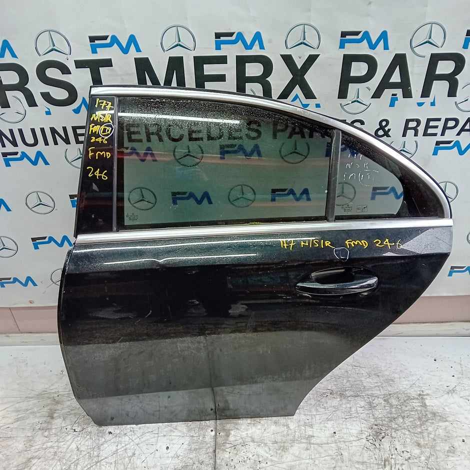 MERCEDES A-CLASS W177 PASSENGER REAR DOOR NSR BLACK 2018 ON COMPLETE FMD246