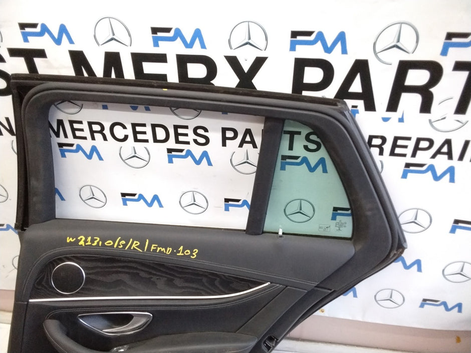 MERCEDES BENZ  E-CLASS W213 DRIVER SIDE REAR DOOR O/S/R COMPLETE BLACK FMD103