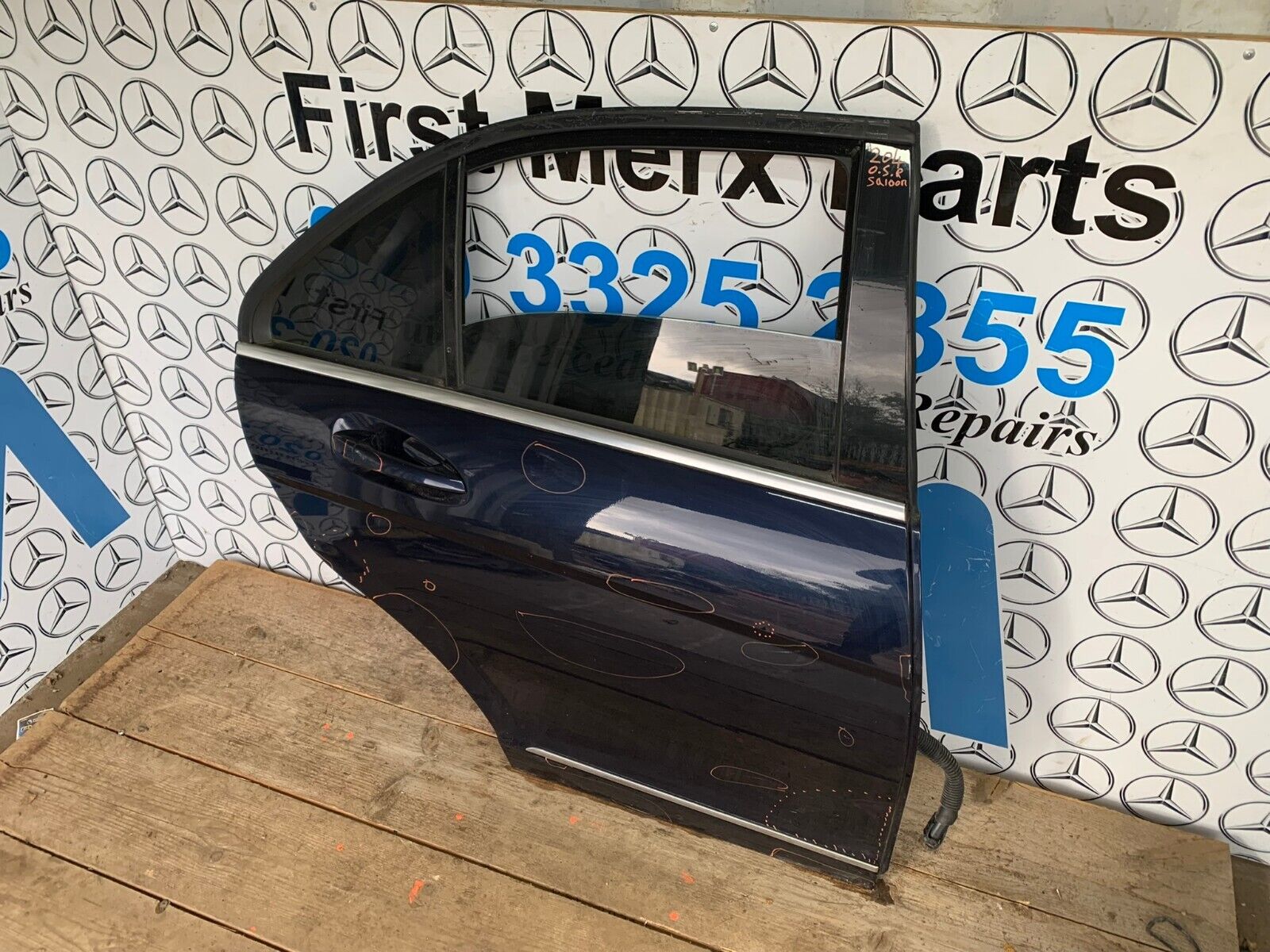 MERCEDES BENZ C CLASS W204 OFF SIDE REAR RIGHT DOOR 2008-2014