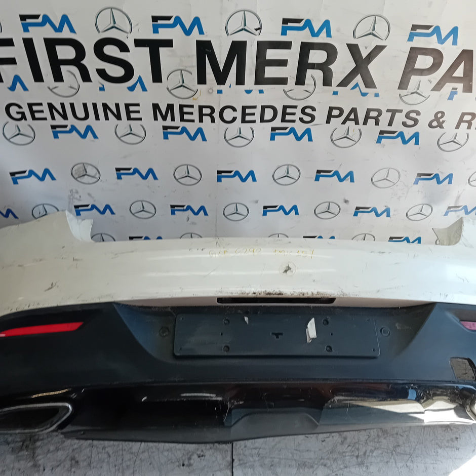 MERCEDES BENZ GLE C292 COUPE REAR BUMPER A2928851425 2016 WHITE COMPLETE FMX157