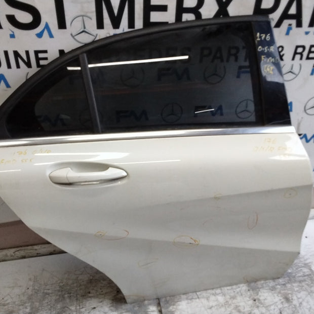MERCEDES BENZ  A-CLASS W176  DRIVER REAR DOOR OSR WHITE 2012-2018 FMD555