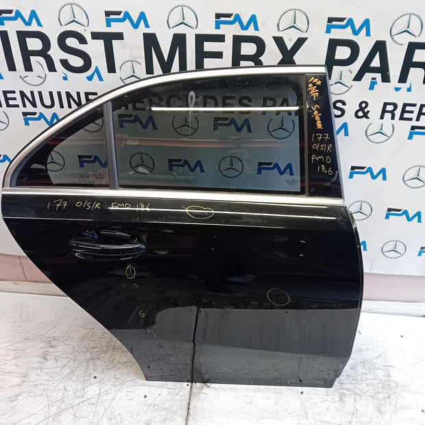 MERDEDES A-CLASS W177 SALOON DRIVER REAR DOOR NSR BLACK 2018 ON COMPLETE FMD186