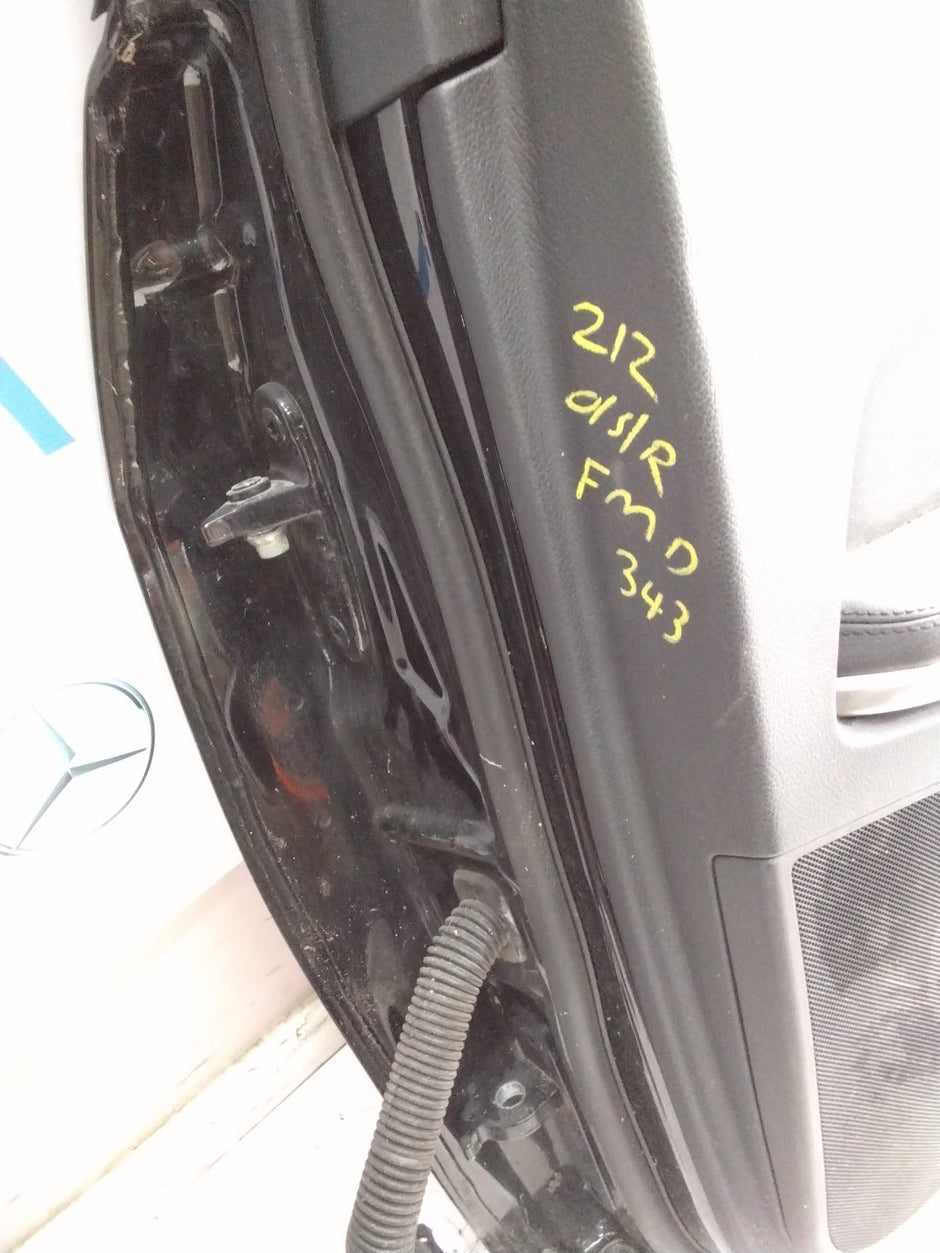 MERCEDES E-CLASS W212 DRIVER REAR DOOR OSR BLACK 2009-16 COMPLETE FMD343
