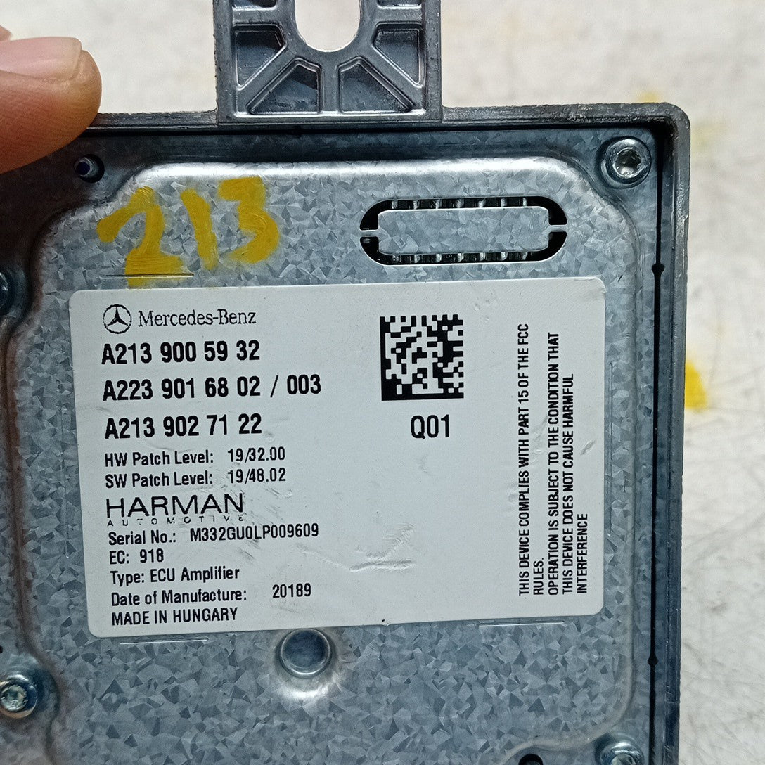 MERCEDES BENZ E-CLASS W213 HARMAN AUDIO AMPLIFIER 2016 A2139005932 FM001343