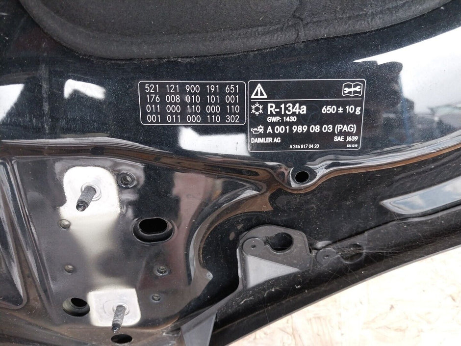 2013-2018 MERCEDES A CLASS W176 GENUINE BONNET PAINT CODE 191 BLACK *DAMAGE* 