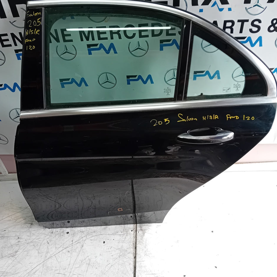 MERCEDES BENZ C-CLASS W205 PASSENGER SIDE REAR DOOR N/S/R BLACK FMD120