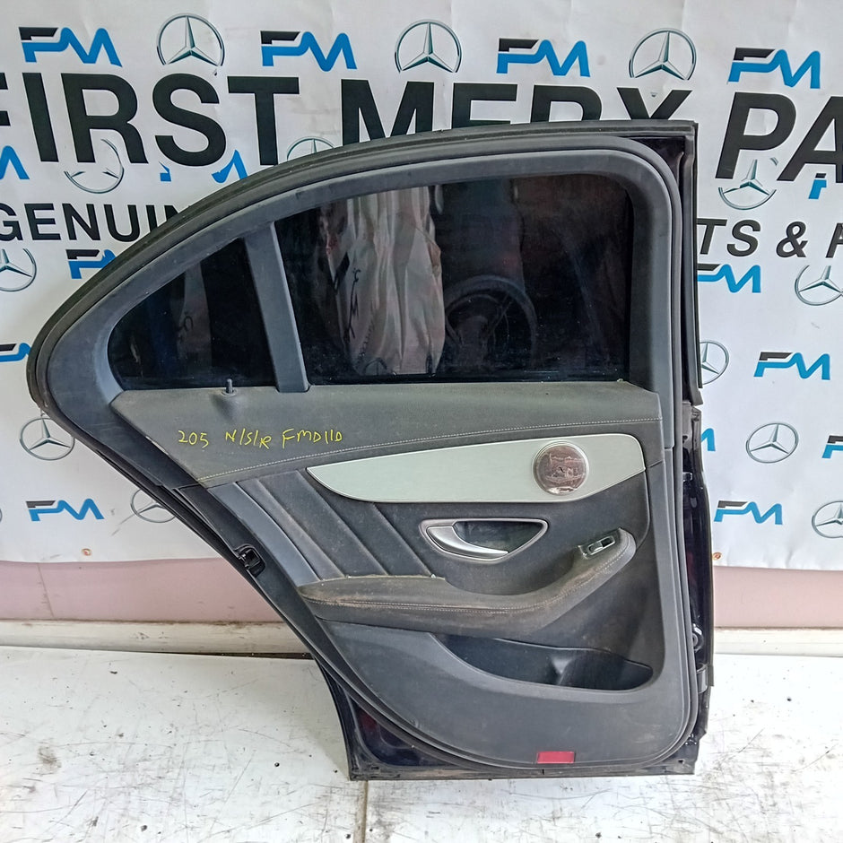 MERCEDES BENZ  C-CLASS W2O5 PASSENGER SIDE REAR DOOR N/S/R COMPLETE BLACK FMD110