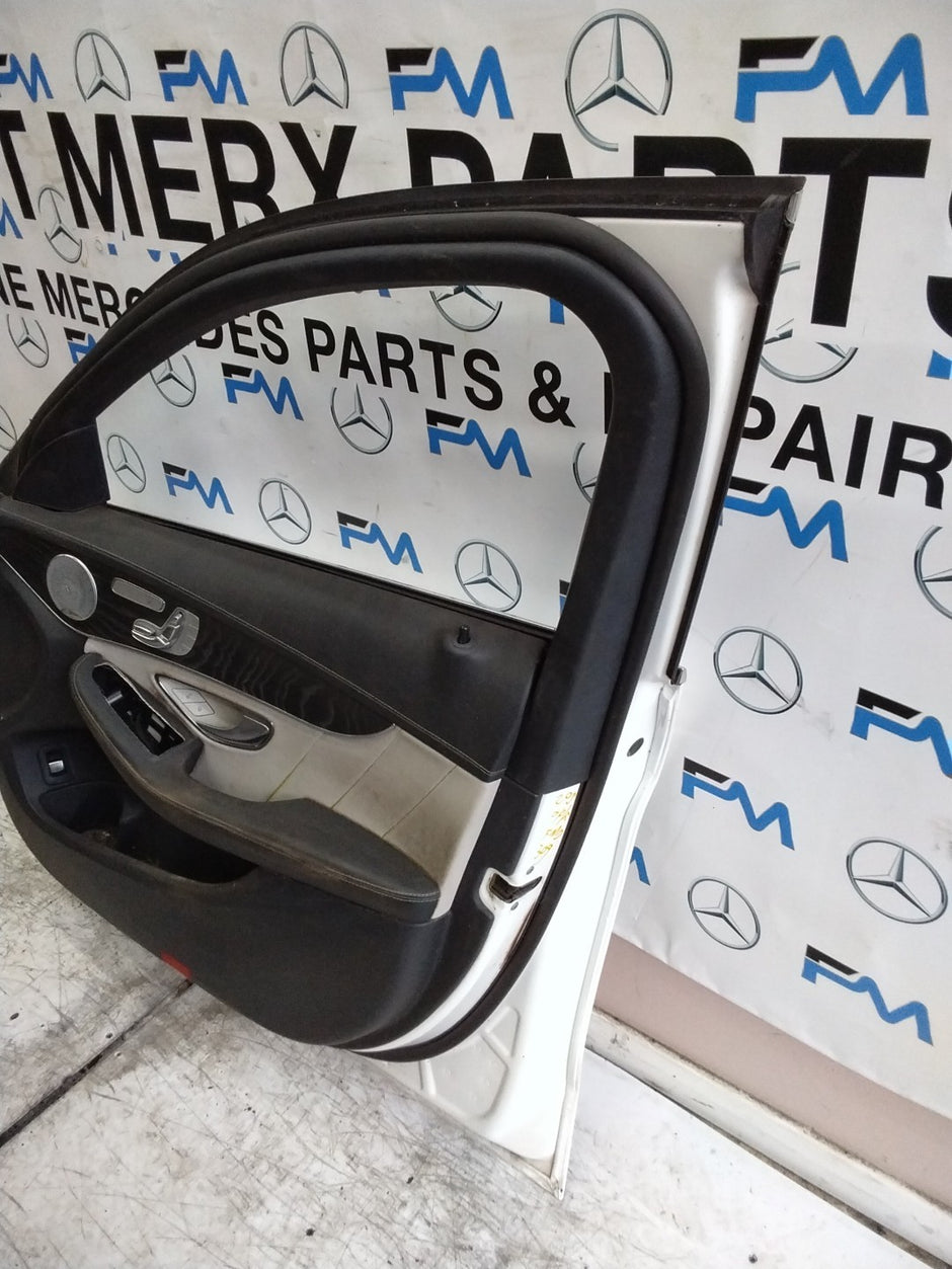 MERCEDES C-CLASS W205 SLN DRIVER FRONT DOOR OSF WHITE 2014 ON COMPLETE FMD329