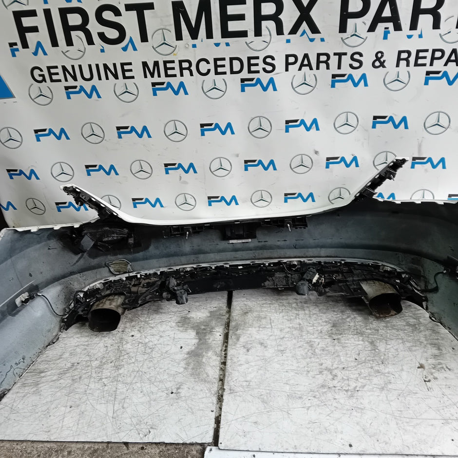 MERCEDES C-CLASS W205 SLN REAR BUMPER 2014 ON WHITE COMPLETE A2058850138 FMX37