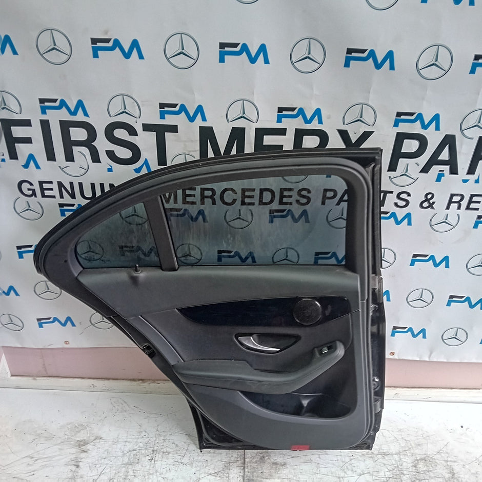MERCEDES BENZ C-CLASS W205 PASSENGER SIDE REAR DOOR N/S/R BLACK COMPLETE FMD143