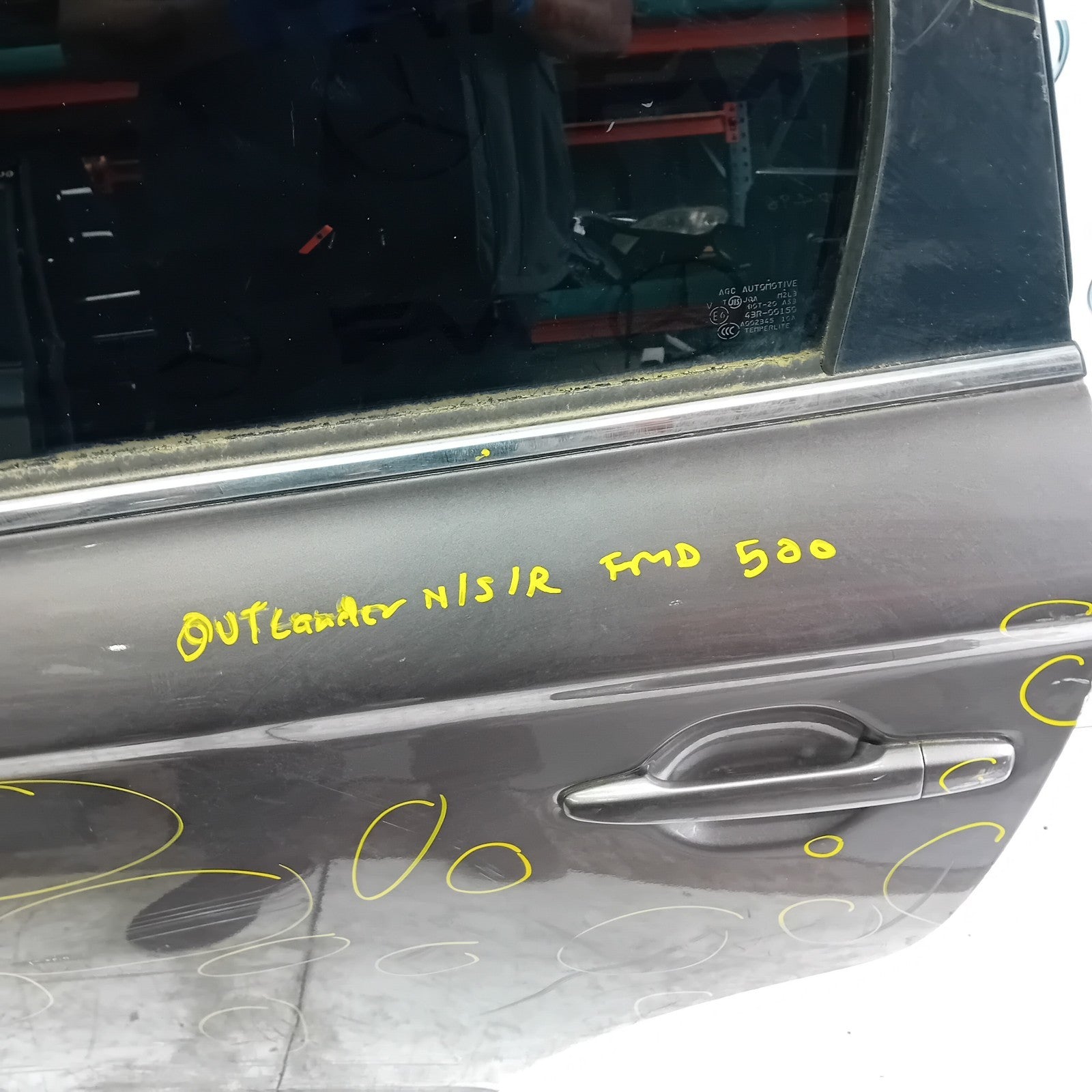 MITSUBISHI OUTLANDER MK3 PASSENGER REAR DOOR NSR 2013 BROWN FMD500
