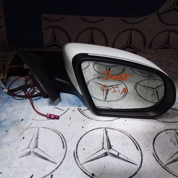 MERCEDES C CLASS S205 2017 MIRROR POWER FOLD DRIVER SIDE RIGHT A205810440 WHITE