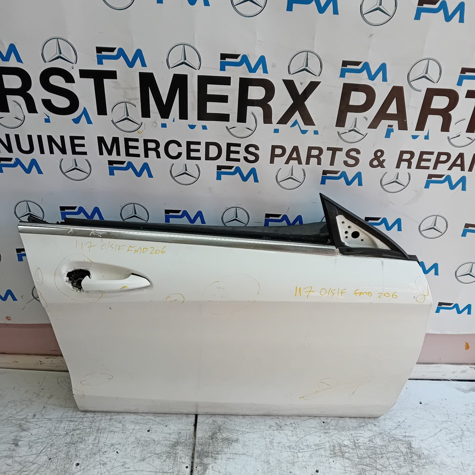 MERCEDES BENZ CLA W117 COUPE DRIVER FRONT DOOR OSF WHITE 2013- 2019 FMD206