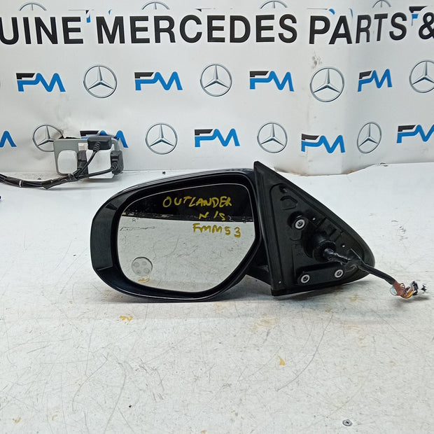 MITSUBISHI OUTLANDER MK3 PASSENGER WING MIRROR NS GREY CAMERA BS 2013 FMM53 (D)