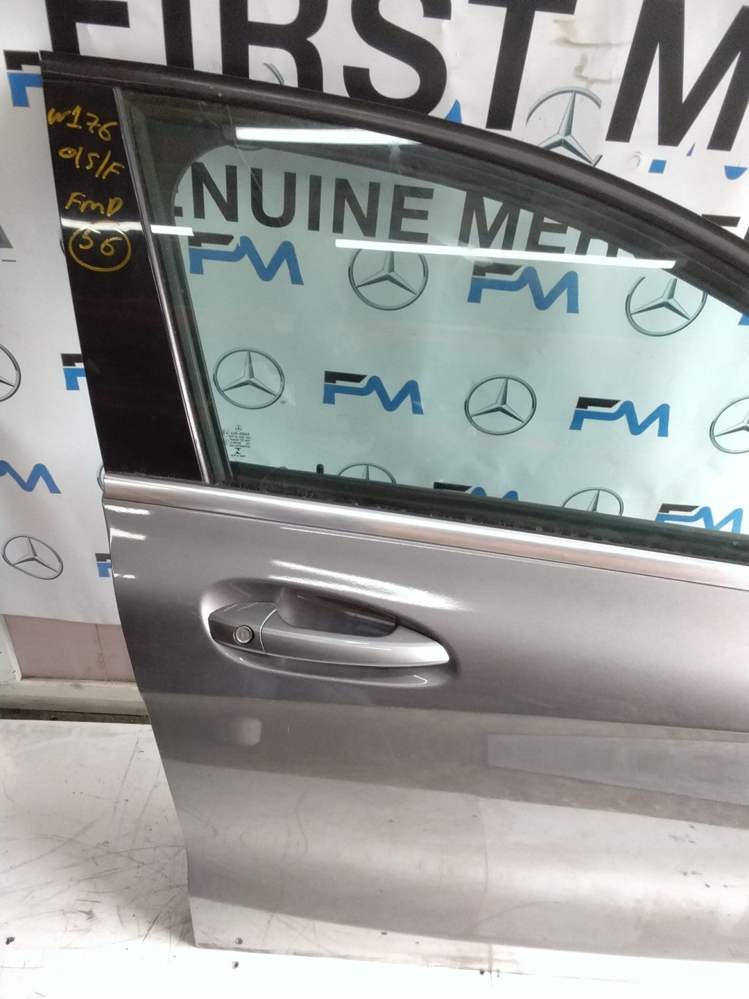 MERCEDES BENZ  A-CLASS W176 DRIVER SIDE FRONT DOOR O/S/F COMPLETE GREY FMD56