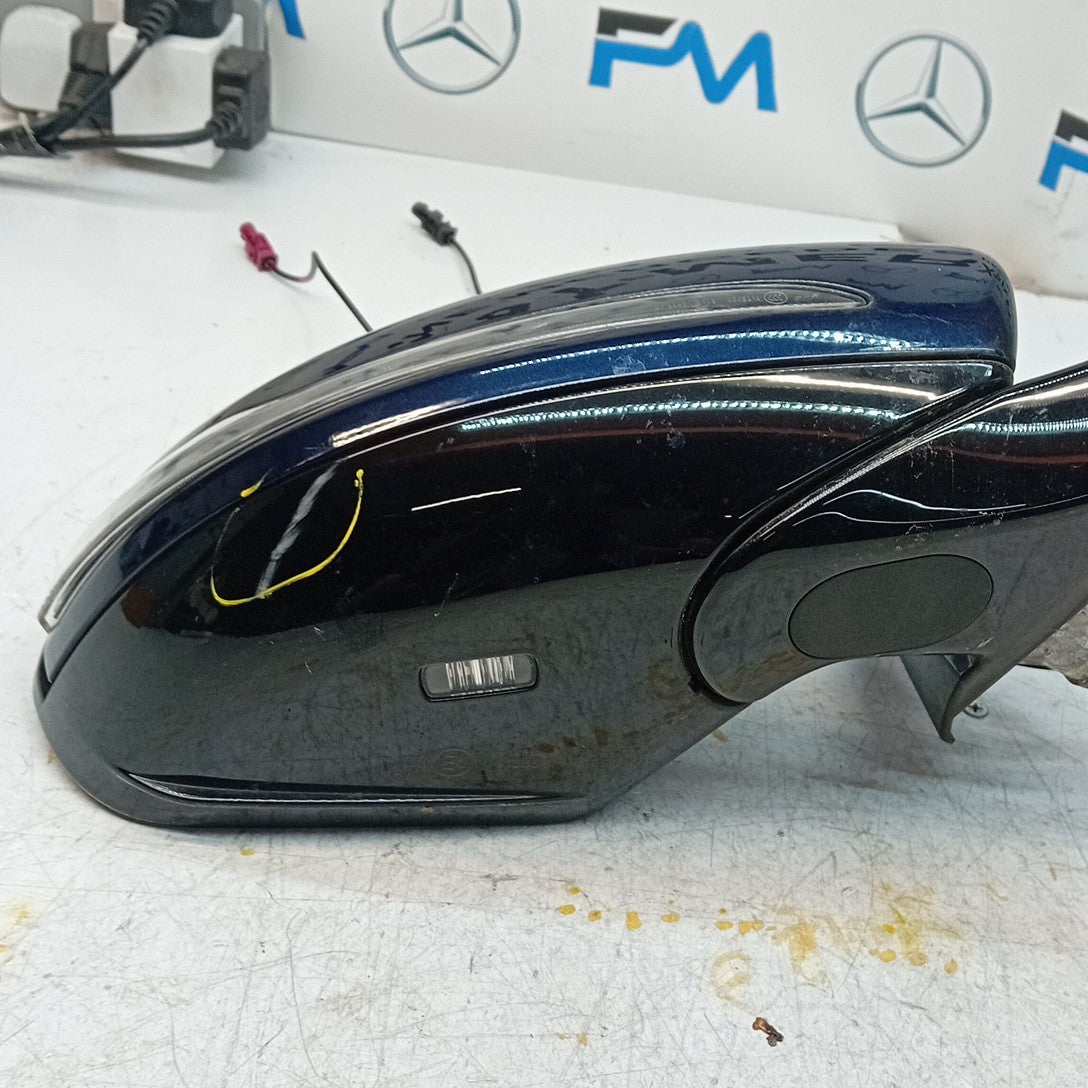 MERCEDES E-CLASS W213 DRIVER WING MIRROR OS BLUE 2016 BS PL A2138104000 FMM58 