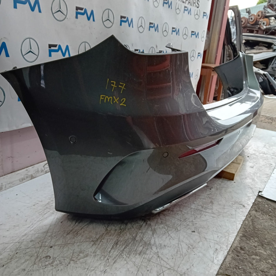 MERCEDES BENZ  A-CLASS W177 REAR BUMPER A1778804506 GREY 2018 COMPLETE FMX2