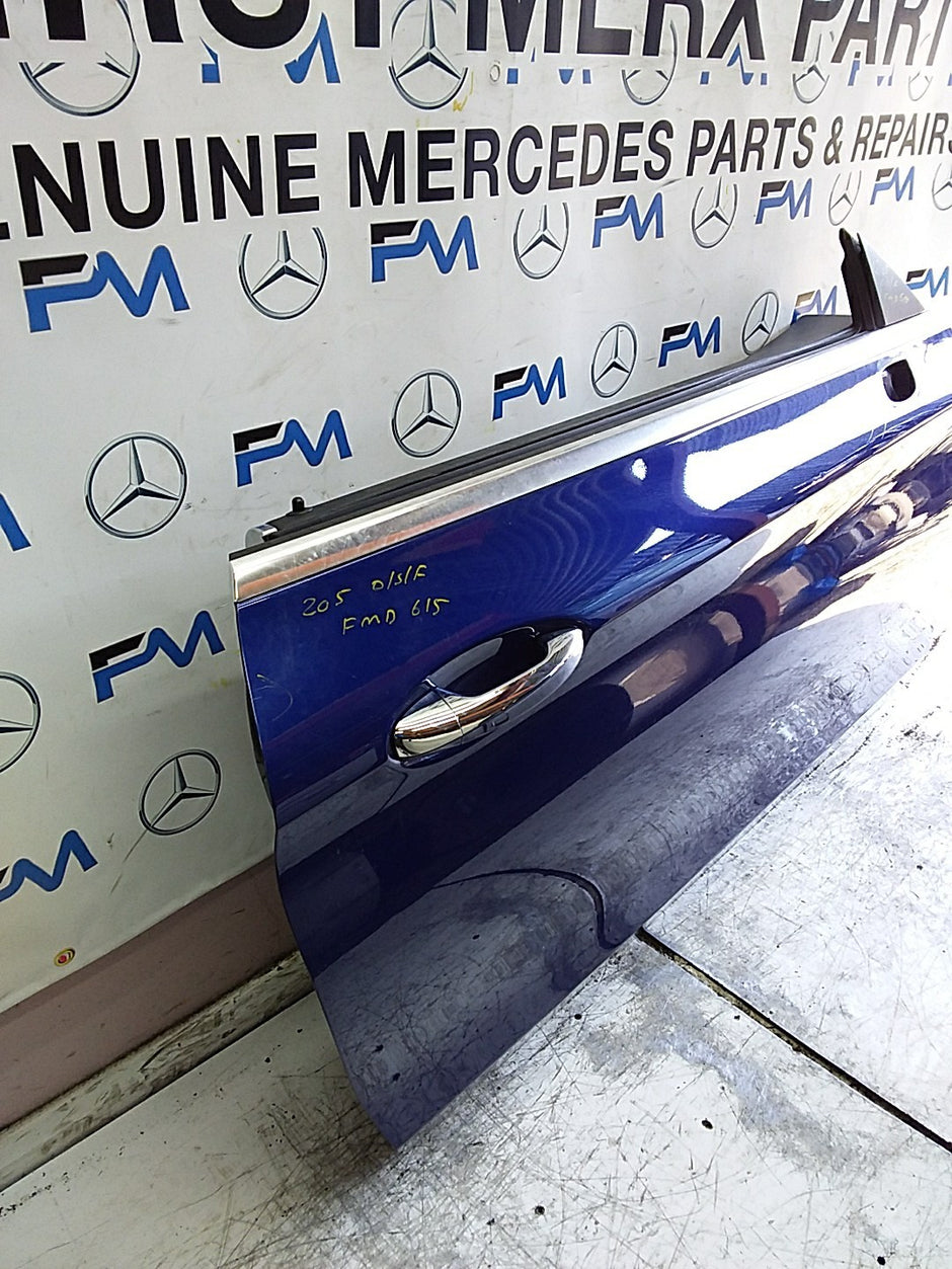 MERCEDES C-CLS W205 COUPE DRIVER FRONTDOOR OSF BLUE 2016 ONWARDS COMPLETE FMD615