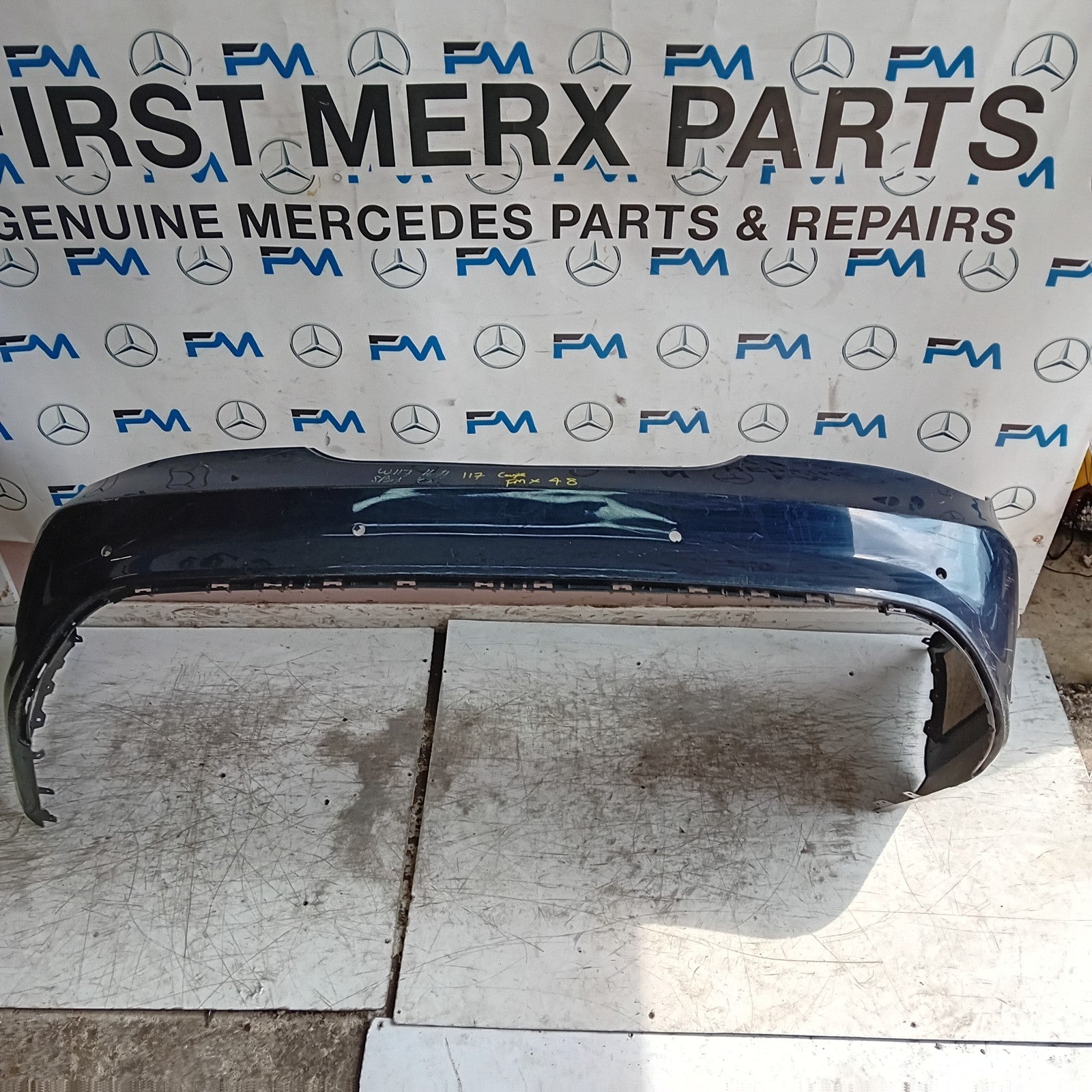 MERCEDES BENZ CLA W117 REAR BUMPER 2015 BLUE A1178800440 FMX48