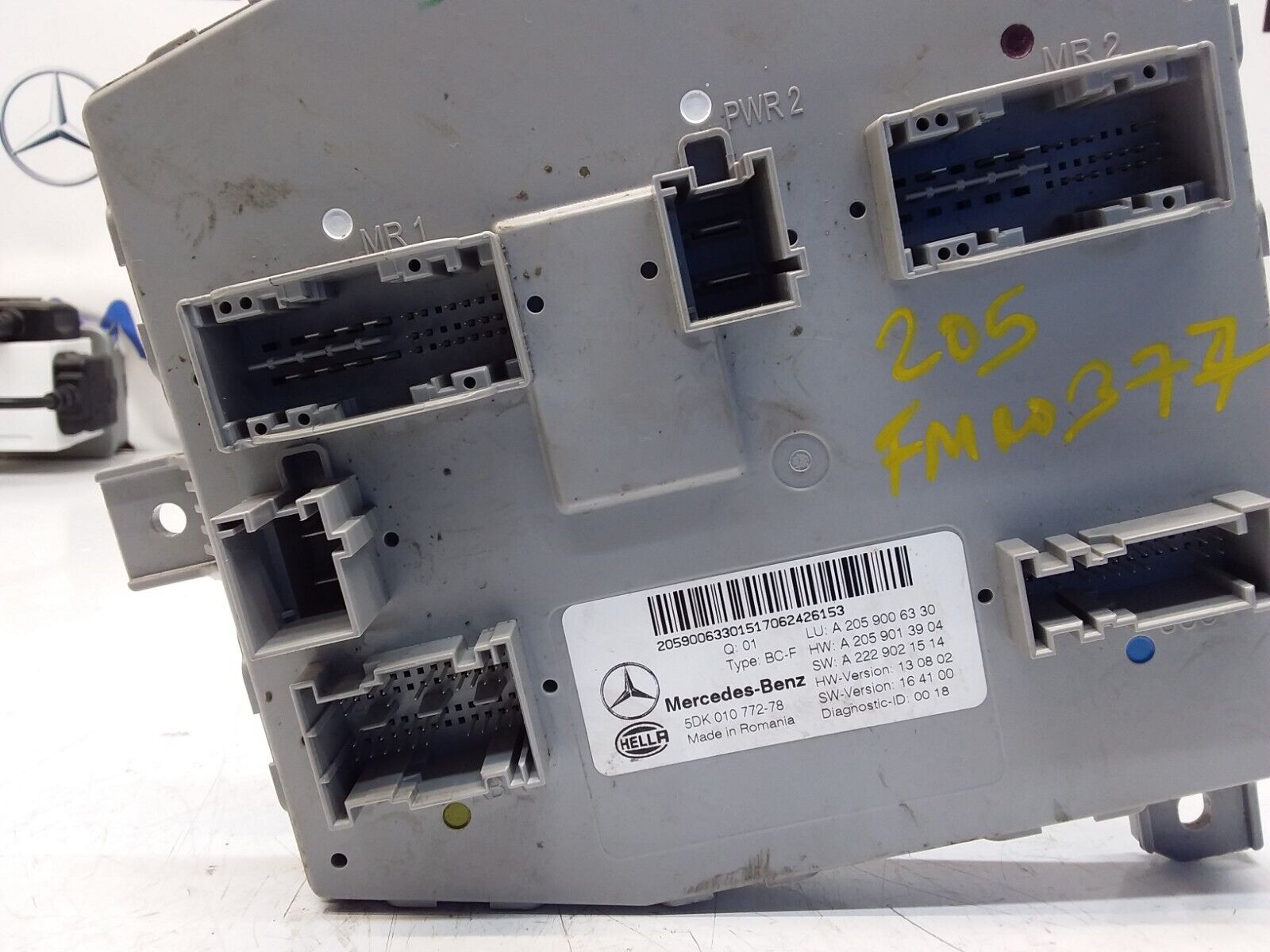 MERCEDES C-CLASS SAM CONTROL MODULE W205 A2059006330 FM00377