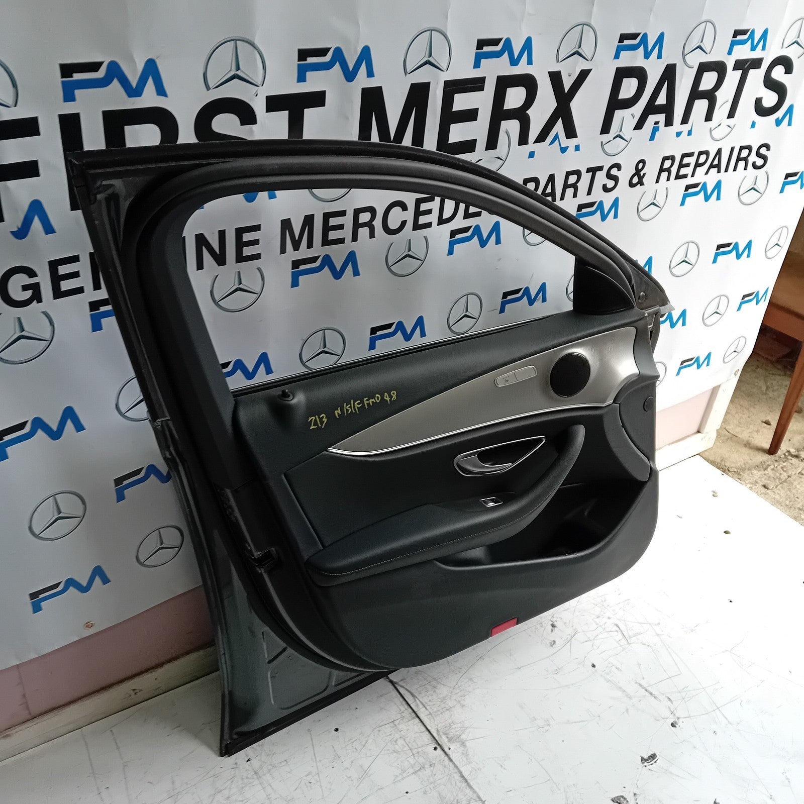 MERCEDES BENZ E-CLASS W213 PASSENGER SIDE FRONT DOOR N/S/F COMPLETE GREY FMD48