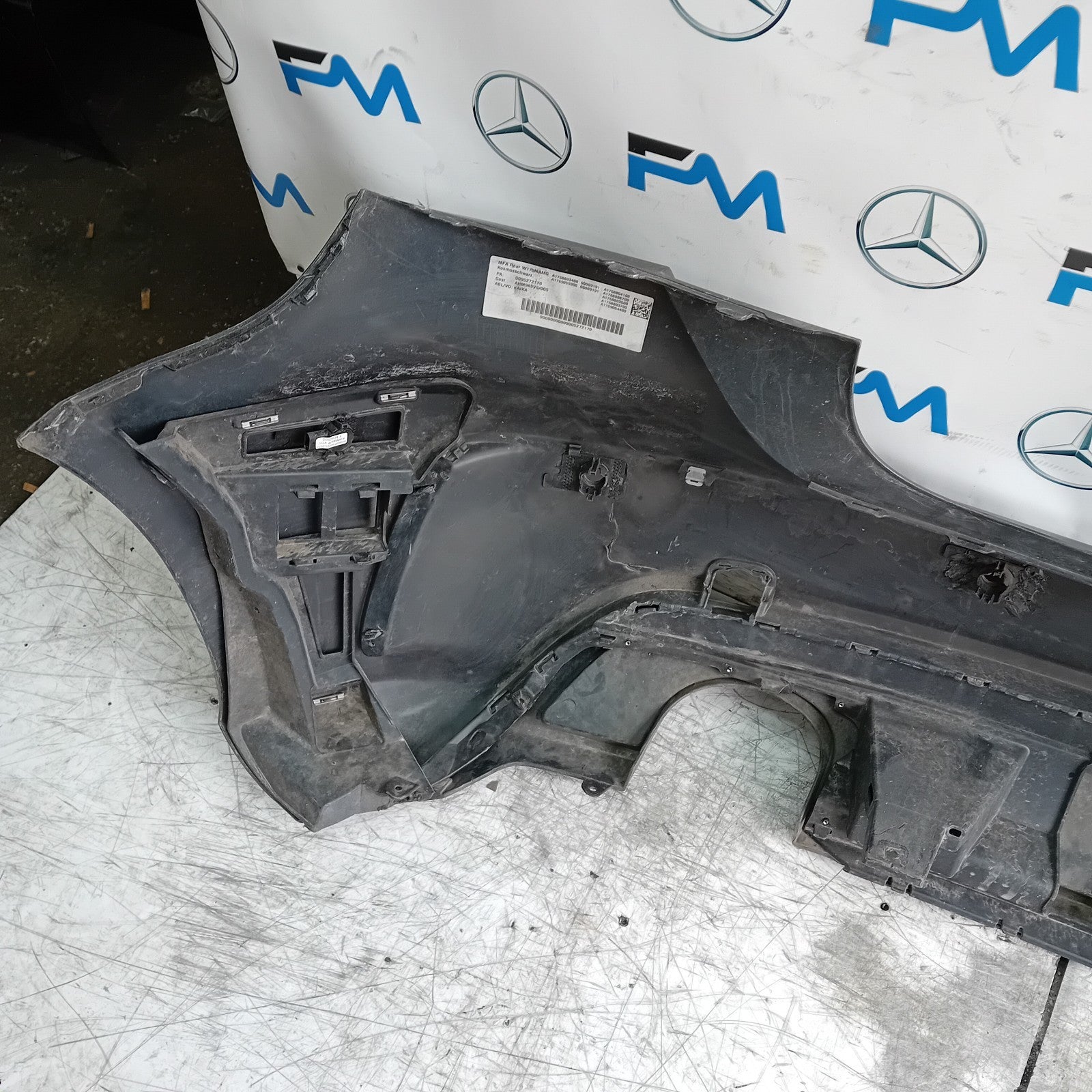 MERCEDES BENZ  A-CLASS W176 REAR BUMPER A1768803400 2012-18 GREY COMPLETE FMX12