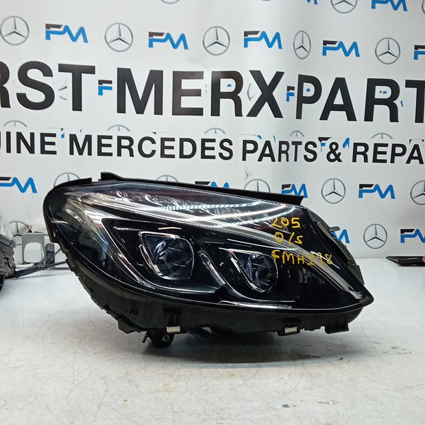 MERCEDES C-CLASS W205 HEADLIGHT DRIVER OS LEFT A2059068202 INTELLIGENT FMH198