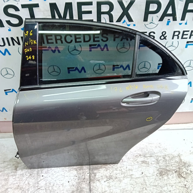 MERCEDES A-CLASS W176 PASSENGER REAR DOOR NSR GREY 2012-18 COMPLETE FMD248