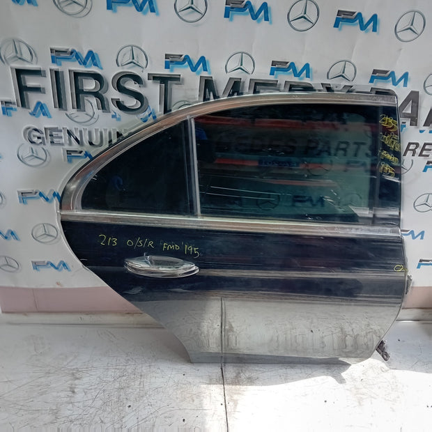 MERCEDES E-CLASS W213 SALOON DRIVER REAR DOOR OSR BLACK 2016 ON COMPLETE FMD195