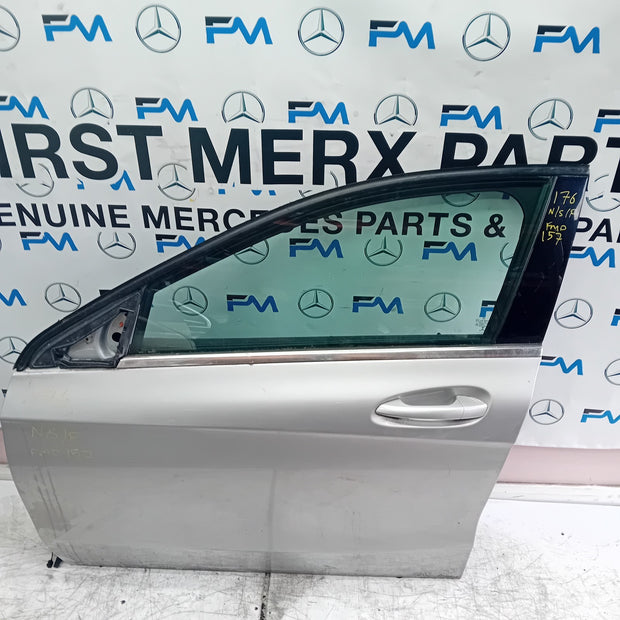 MERCEDES A-CLASS W176 PASSENGER FRONT DOOR N/S/F SILVER 2012-18 COMPLETE FMD157