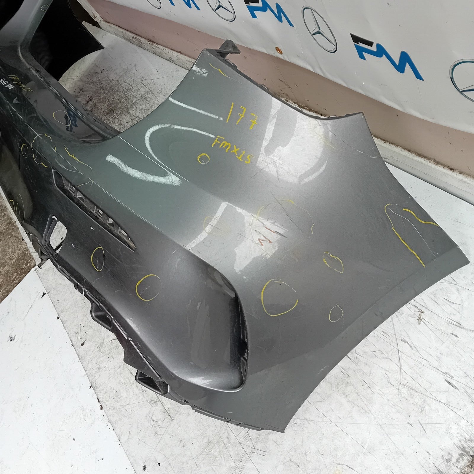 MERCEDES BENZ  A-CLASS W177 REAR BUMPER A1778854701 2018 GREY FMX15