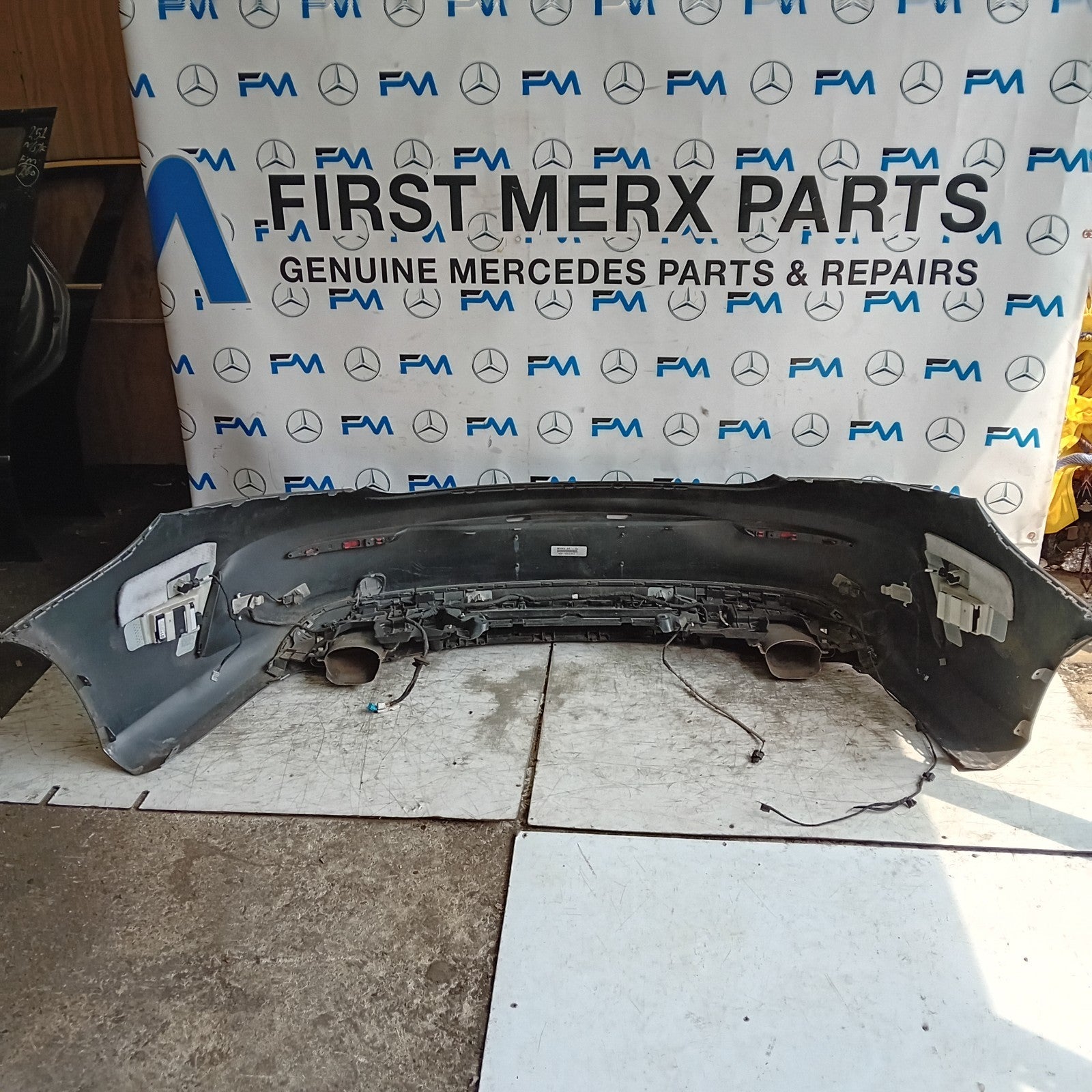 MERCEDES BENZ C-CLASS W205 COUPE REAR BUMPER 2015 GREY FMX60