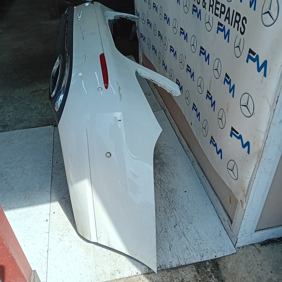 MERCEDES BENZ E-CLASS W213 SLN REAR BUMPER A2138850022 2016 WHITE FMX171