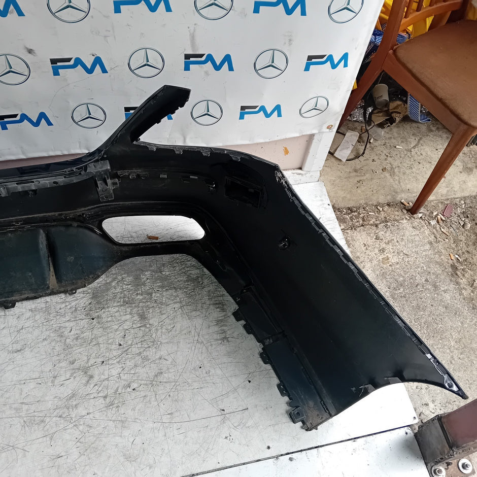 MERCEDES E-CLASS W213 SALOON REAR BUMPER BLACK 2016 A2138850001 FMX78 (DAMAGE)