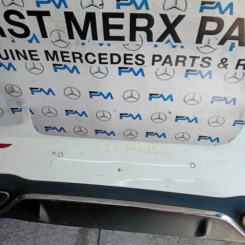 MERCEDES BENZ E-CLASS W213 SLN REAR BUMPER A2138850001 2016 WHITE FMX152