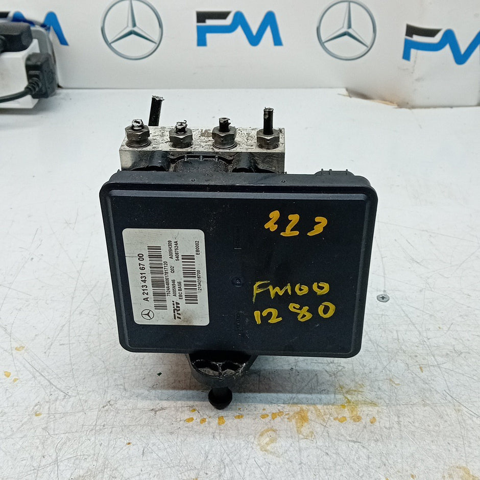 MERCEDES BENZ E-CLASS W213 ABS PUMP MODULE CONTROL UNIT A2134316700 FM001280