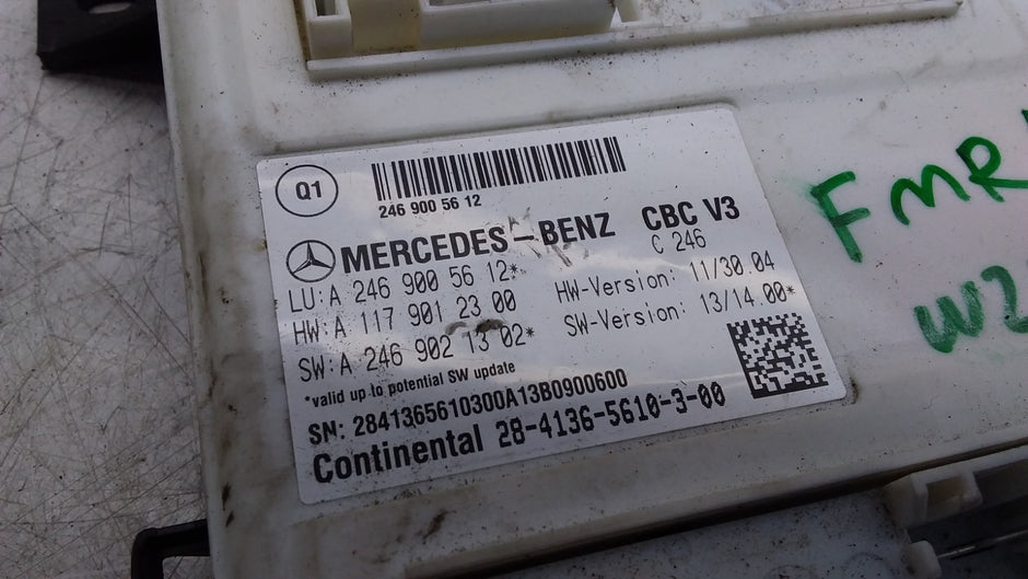 MERCEDES BENZ B-CLASS W246 BCM BODY CONTROL MODULE ECU A2469005612 FMR439