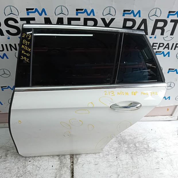 MEECEDS E-CLASS S213 EST PASSENGER REAR DOOR NSR WHITE 2016 ON COMPLETE FMD392