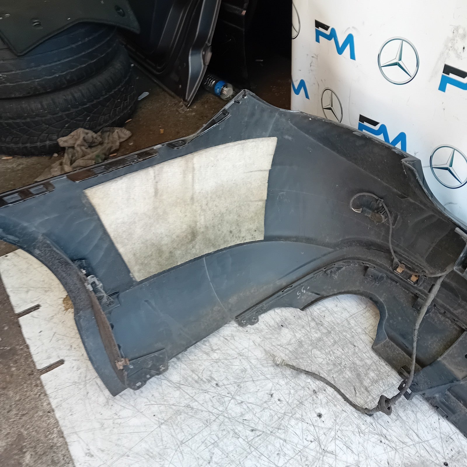 MERCEDES BENZ E-CLASS C207 COUPE REAR BUMPER BLACK 2015 FMX150