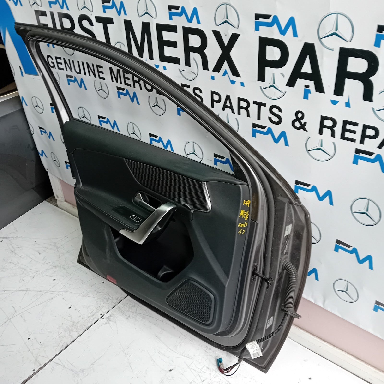 MERCEDES BENZ A-CLASS W177 PASSENGER SIDE FRONT DOOR N/S/F COMPLETE GREY FMD42