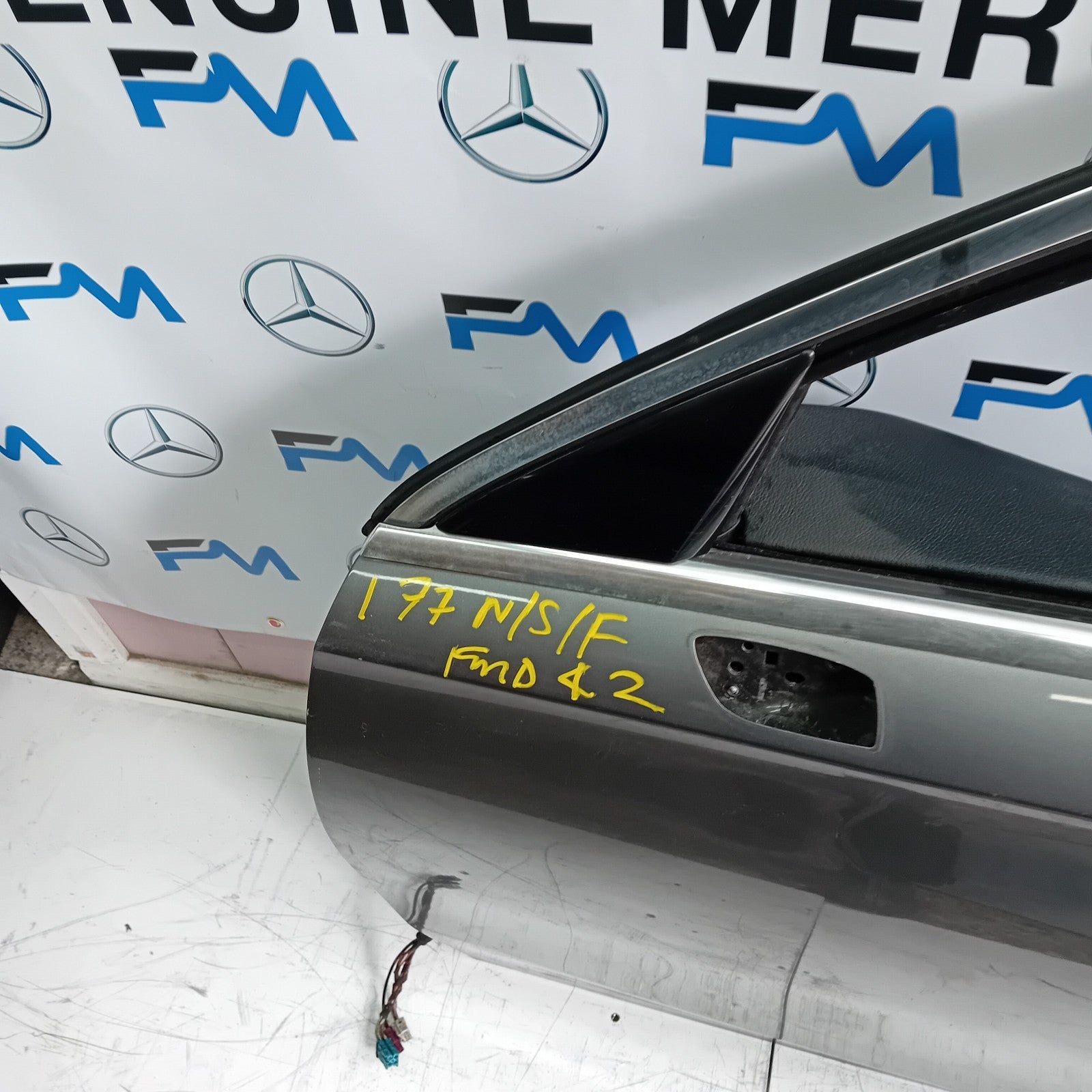 MERCEDES BENZ A-CLASS W177 PASSENGER SIDE FRONT DOOR N/S/F COMPLETE GREY FMD42