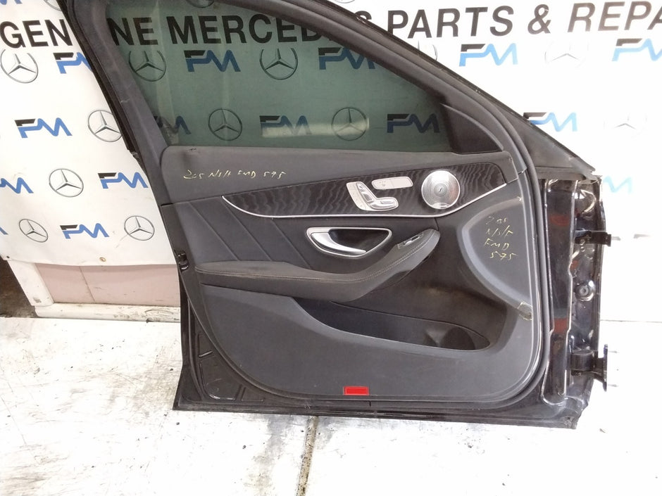 MERCEDES C-CLS W205 SLN PASSENGER FRONTDOOR NSF BLACK 2014-2021 COMPLETE FMD575