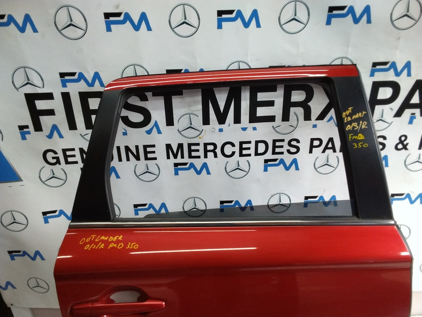 MITSUBISHI OUTLANDER MK3 DRIVER SIDE REAR DOOR OSR 2013 RED COMPLETE FMD350