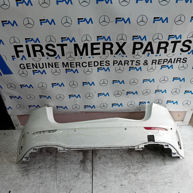 MERCEDES BENZ  A-CLASS W177 REAR BUMPER A1768850125 2018 WHITE FMX14