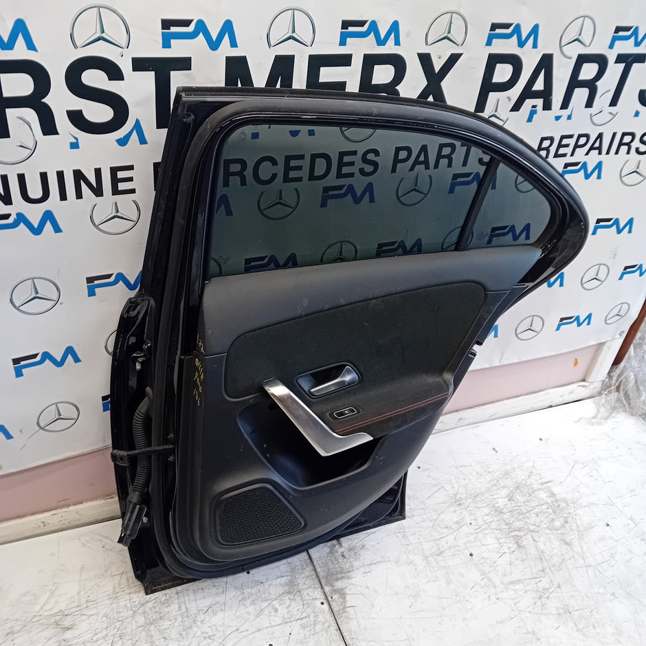 MERDEDES A-CLASS W177 SALOON DRIVER REAR DOOR NSR BLACK 2018 ON COMPLETE FMD186