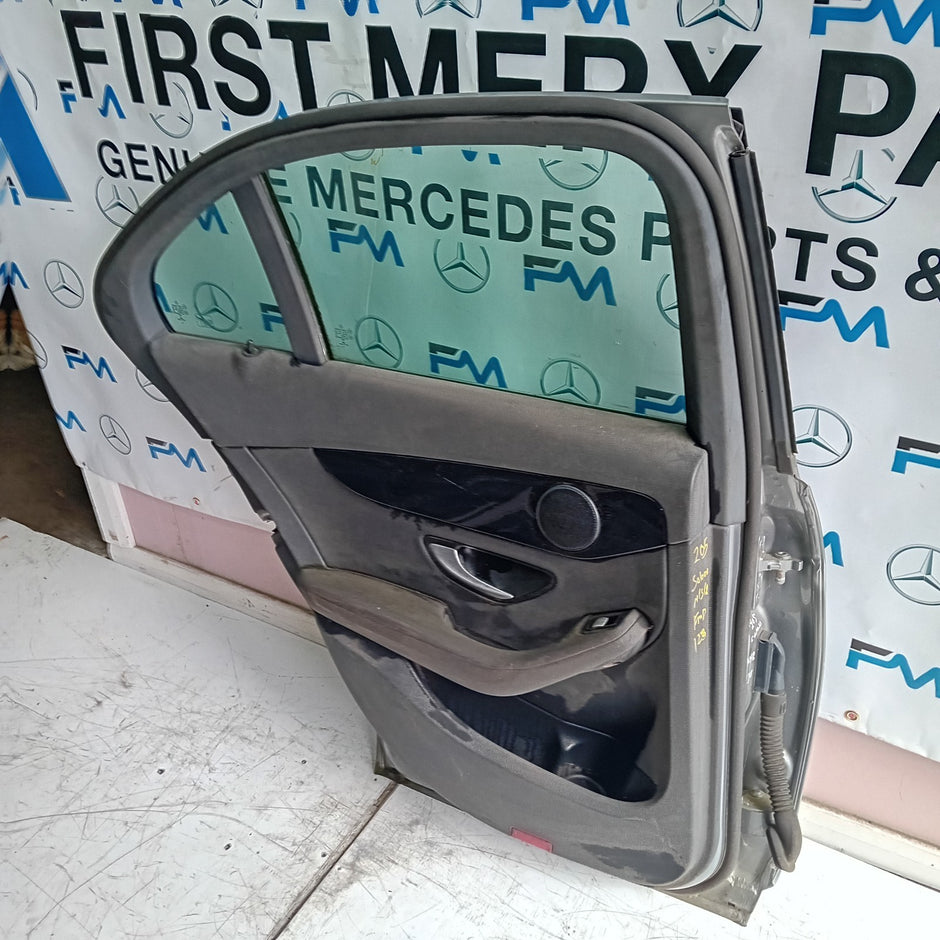 MERCEDES BENZ C-CLASS W205 PASSENGER SIDE REAR DOOR N/S/R GREY FMD123